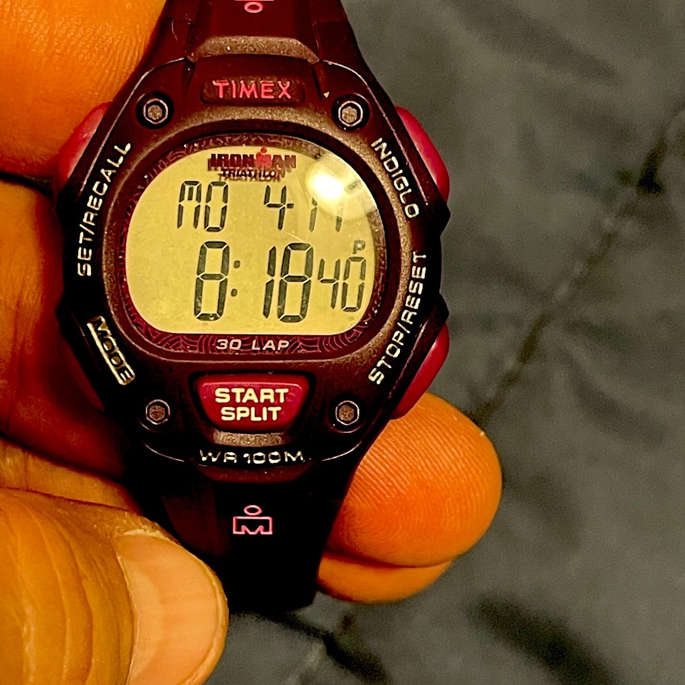 Timed woman sports watch